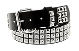 Classic Pyramid Studded Leather Belt (Size Medium 32-36 inch waist)
