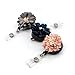 Retractable Badge Holder 3Pack, Kolss ID Badge Reel with Alligator Clip, Nurse Badge Holder with Daisy(Multiple)