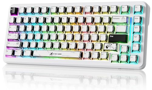 ATTACK SHARK X82PRO HE 75% Wireless Gaming Keyboard with Quick Trigger, Hall Effect Magnetic Switch Keyboard with Adjustable Actuation RT 0.01 mm, 8 KHz, Hot-Swap, RGB, Gamer (Comic)