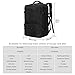 Hynes Eagle 44L Carry on Backpack Airline Approved Travel Backpack for Men Women Large Laptop Backpack 17 inch Nylon Backpack Overnight Weekender Bag Black