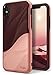 Ringke Wave Case Compatible with iPhone X iPhone 10, Qi Wireless Charge Compatible Dual Layer Heavy Duty Textured Shock Absorbent Drop Resistant Protection Design Cover - Rose Blush