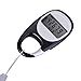 Walking Pedometer 3D Carabiner Activity Fitness Tracker with 7-Day Memory, Slient Digital Pedometer with Step, Calorie & Distance Counter for Men & Women (black)