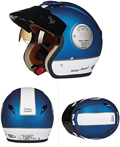 MMGIRLS Personalized Harley Half Helmet Retro Motorcycle Helmet Unisex Four Seasons Universal (Multiple Colors Available),I,M