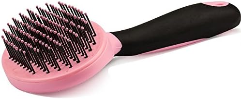CYgoodluck Pet Deshedding Tool And Grooming Brush For Dogs And Cats with No-Slip Grip Handle Professional Pet Grooming Tools Pink