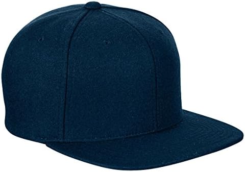 Classics Melton Wool Blend Snapback Cap - 6689 - Adjustable - Navy