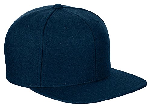 Classics Melton Wool Blend Snapback Cap - 6689 - Adjustable - Navy