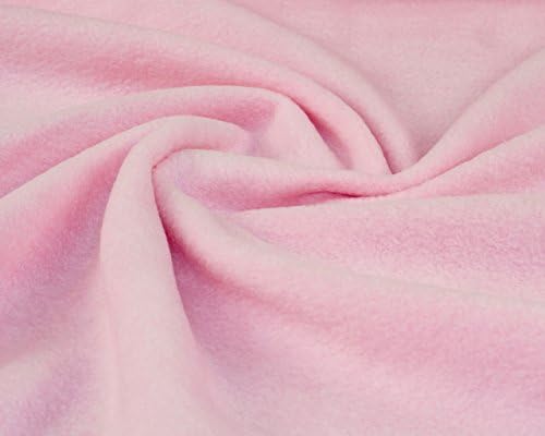 Antipill polar fleece fabric plush Warm soft baby clothing pet bedding sewing hobby craft soft toy shawl scarf hat pram blanket material - Pink - 1MTR