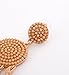 Beaded Tassel Earrings for Women Thread Fringe Drop Dangle Earrings Bohemia Statement Stud Earring(Brown)