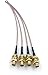 Pack of 4 RF U.FL(IPEX/IPX) Mini PCI to RP-SMA Female Pigtail Antenna Wi-Fi Coaxial RG-178 Low Loss Cable (7 inches (17.8 cm))
