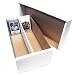 (1) Shoe 2 Row Storage Box (1600 Ct.) - Corrugated Cardboard Storage Box - Baseball, Football, Basketball, Hockey, Nascar, Sportscards, Gaming & Trading Cards Collecting Supplies by MAX PRO