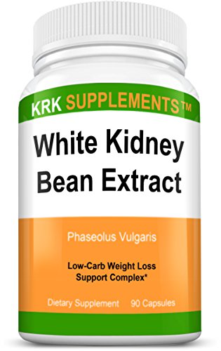 1 Bottle White Kidney Bean Extract 500mg 90 Capsules KRK Supplements