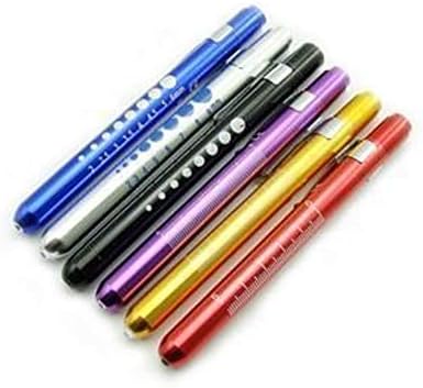 Domccy Doctor Nurse Penlight Pen Light Flashlight Torch EMT Emergency Medical First Aid Flashlight Without Battery Silver Household Light Bulb, LED Energy Saving Light, Light Bulb Accessory Tool