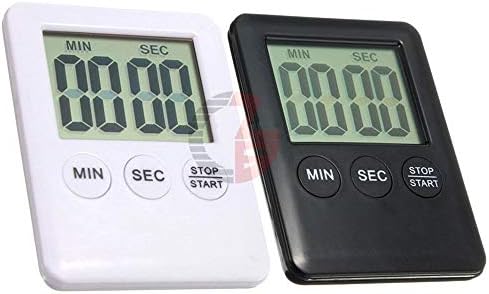 Square Digital Kitchen Cooking Clock Timmer Alarm LCD Display Magnet Despertador Digital Time Temporizador Black White