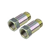 2PCS Oxygen O2 Sensor Defouler Straight M18 x 1.5 fits Header and Exhaust Pipes Stainless Steel