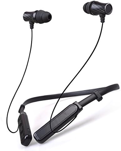 Erosom Bluetooth Headphones Wireless Sweatproof Headset Stereo Neckband Earbuds with Mic and Volume Control Sports/Running Magnetic Earphone - Black