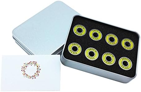 HOTUN 8 Pcs Abec 9 Precision 608 2RS Bearings for Longboards and Skateboards (Yellow)