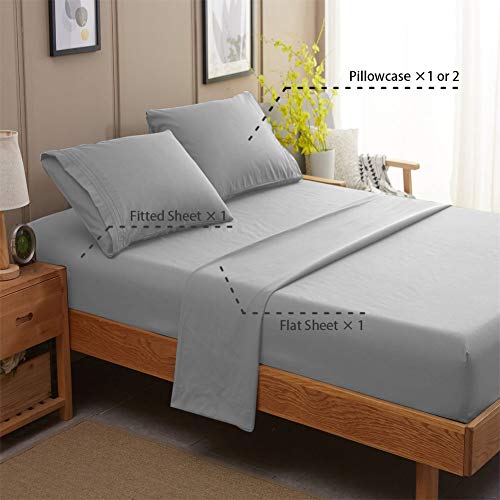 HomeLabels Extra Soft Heather Jersey Knit 100 Combed Cotton Soft Queen