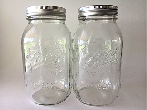 Click Here to See More Images Ball Mason Jar-32 oz. Clear Glass Ball Collection Heritage Color Series-Set of 2