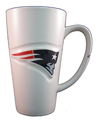 New England Patriots 16 oz White Ceramic Latte Coffee Mug