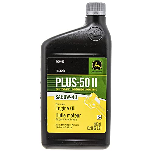 John Deere Plus-50 II CJ-4 Synthetic Blend Motor Oil 0W-40 (Quart ...