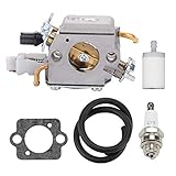 Fuel Li 503283210 Carburetor for Husqvarna 340 340E 345 345E 346XP 350 350EPA 353 Jonsered Chainsaw Replaces ZAMA EL32 Carb with Tune-Up Kit