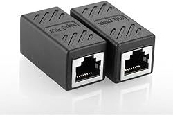 2Pcs RJ45 Coupler Connector Coupling Extension
