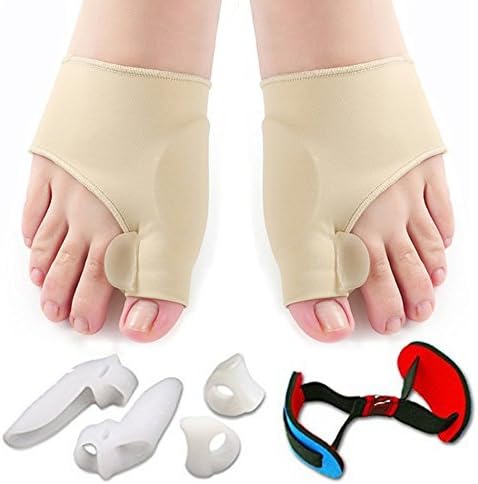 7 Pieces Bunion Corrector & Bunion Relief Protector Sleeves Kit for Big Toe Joint, Hammer Toe,Treat Pain in Hallux Valgus,Toe Separators Spacers Straighteners Splint Aid Surgery Treatment.