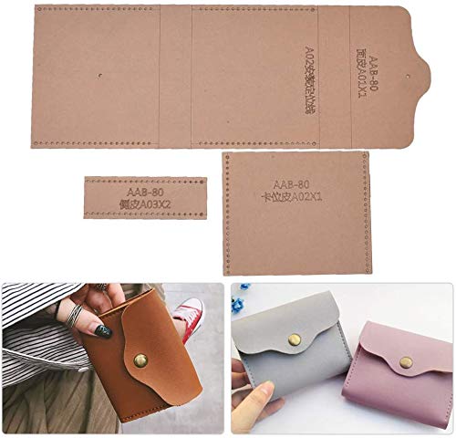 Acrylic Coin Purse Template Set, DIY Handmade Leather Mould Transparent Wallet Pattern Stencil for Hand Bag Making Craft Enthusiasts