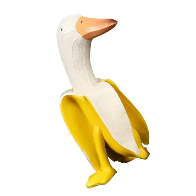 UPKOCH Ducks Statue Yard Garden Decorations Banana Duck Art Statue