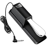 Sustain Pedal for Keyboard, LESHP Damper Sustain Pedal, 6 feet cable with 1/4 inch plug For Yamaha Piano Casio Keyboard Sustain Ped, Yamaha, Roland, Casio, Korg, Behringer, Moog - Universal Foot Pedal