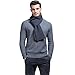 Ysiop Men Wool Solid Scarf Knitted Long Neckwear