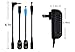 AZOR DC 9V Guitar Pedal Power Supply Adapter with 5 Way Daisy Chain Cables Fit for 9V DC 1A (1000mA) Negative Tip Guitar Effect Pedal