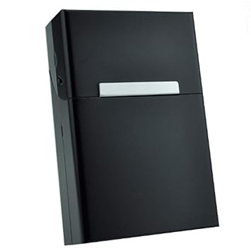 CHIRORO King Size Aluminium Zigarettenetui mit magnetischer Flip-Top Verschluss-Tasche, die Harte Zigarette Box und Halter fü