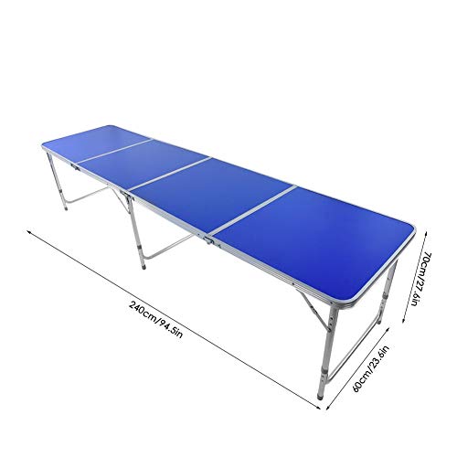Qii lu Folding Beer Pong Table, 3 Foot Design Indoor Outdoor Portable Folding Beer Pong Camping Table