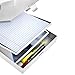 AdirOffice Aluminum Dual Storage Clipboard - Multi Compartment Desktop File Holder - Quick Access Paper References for School Office & Home Use