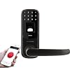 ULTRALOQ UL3 BT 2nd Gen Smart Lock (Black), 5-in-1 Keyless Entry Door Lock with Bluetooth, Biometric Fingerprint and…