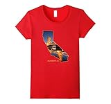 Womens CA State Map Sacramento Tower Bridge Shirt ~ Souvenir XL Red