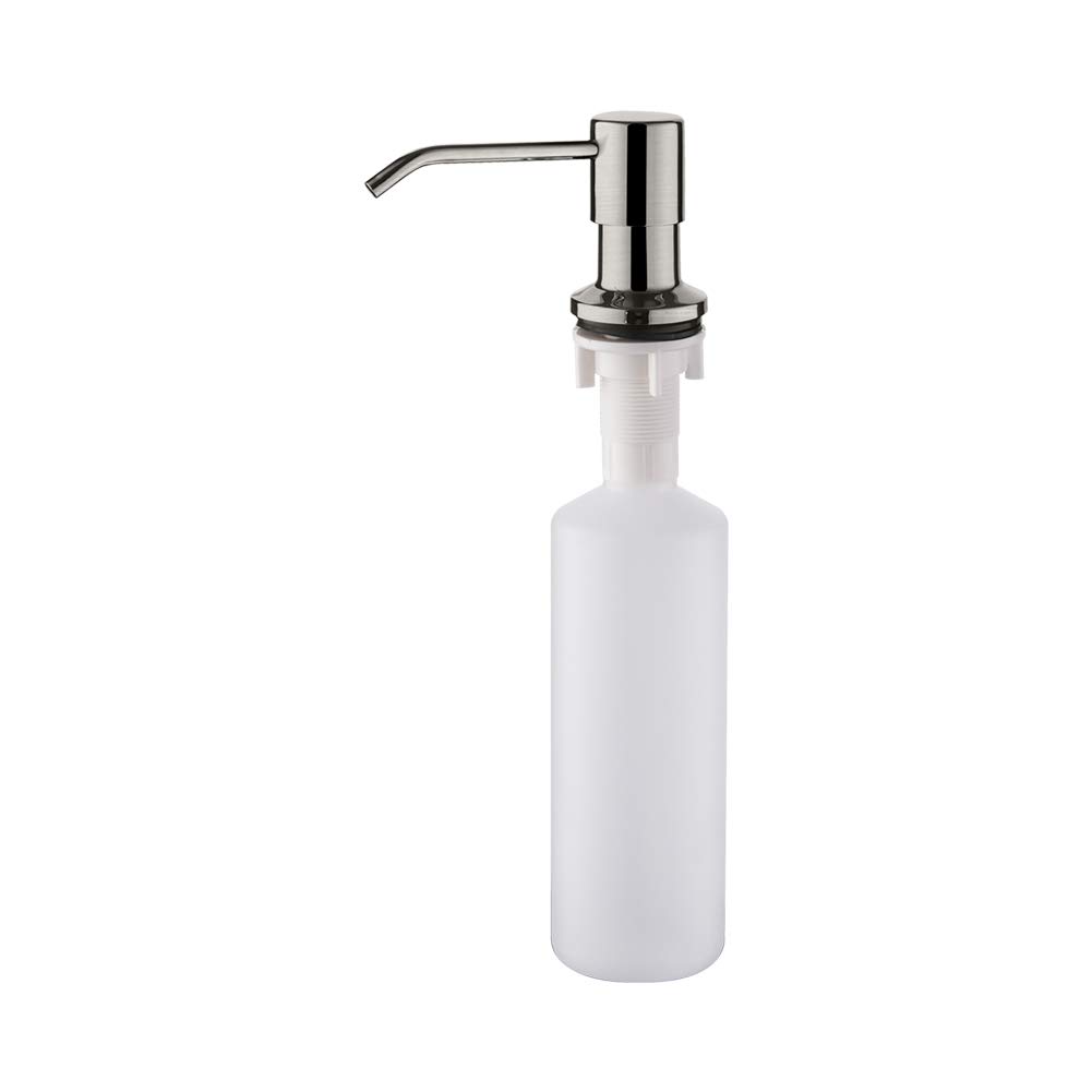 Ibergrif M34027A Sink Dispenser Pump, Kitchen Sink Soap Dispenser Built in 500ml Liquid, 360ยฐ Rotation Nozzle, for Bathroom and Dish Lotion Sink, Stainless Steel, Grey
