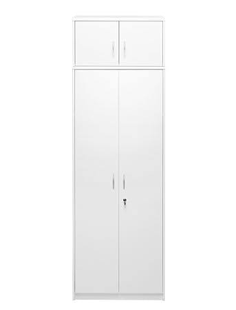 expendio Putzschrank Koblenz 143 mit Aufsatz weiß 74x224x35 cm Besenschrank Mehrzweckschrank Schrank Dielenschrank