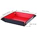 4 Pieces Dice Tray PU Leather Dice Holder Folding Tray Fit for Board Game Dice Storage, 4 Colors