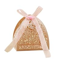 JUNESUN 25Pcs Hollow-Pattern Candy Boxes Set Lacer Gifts Container Wedding Decor Creative Packing Case for Anniversary Beloved Ones