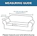 H.VERSAILTEX High Stretch Jacquard 2 Pieces Sofa Slipcover Off White Couch Covers Suit for T Cushion/Box Cushion Spandex Sofa Covers for Dogs/Kids Machine Washable, Sofa 72