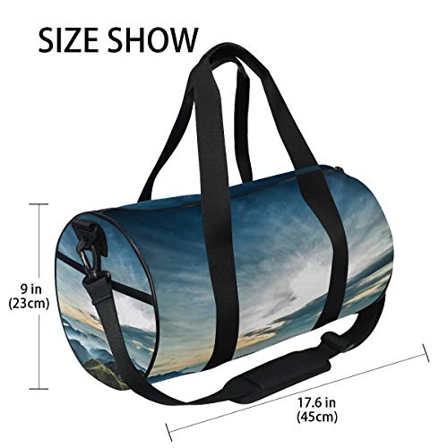 LORVIES Lanscape Duffle bag Shoulder Handy Sports Gym Bags for Men and Women