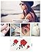 Flower Temporary Tattoo Stickers for Women, Kids, Men, Girls – 100+ Different Transfer Stickers, Fashion Fake Tattoos Waterproof, Tattoo Stickers with red pink rose, butterfly, heart