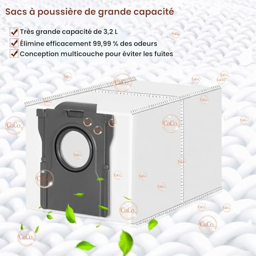 Pack of 20 Accessories for Dreame L10s Pro Ultra Heat/L10s Ultra Gen 2/X30 Ultra/Mova E30 Ultra, 1 TriCut Main Brush 6 Dust Bags 4 Filter 4 Mop 4 Side Brush