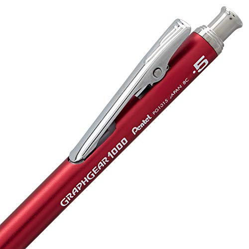 Pentel-Limited-Edition-GraphGear-1000-Colors-Mechanical-Pencil-05mm-Red-Accents-wTube