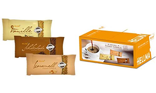 HELLMA Feines Gebäck 3er Mix, einzeln verpackt, im Karton, Sie erhalten 1 Packung, Packungsinhalt: 3 er Set