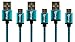 3 pk Blue USB Type C Cable (3FT), Bastex USB 2.0 Type C Nylon Braided Cable with Aluminum Connector for Samsung Galaxy S8, S8 Plus Nexus 5X, 6P, Lumia 950, LG G5, and Apple Macbook 2015