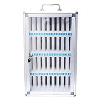 Ozzptuu 36 Slots Aluminum Alloy Pocket Chart Storage Cabinet for Cell Phones,Wall-Mounted with a Locked,Can be Carried by Hand