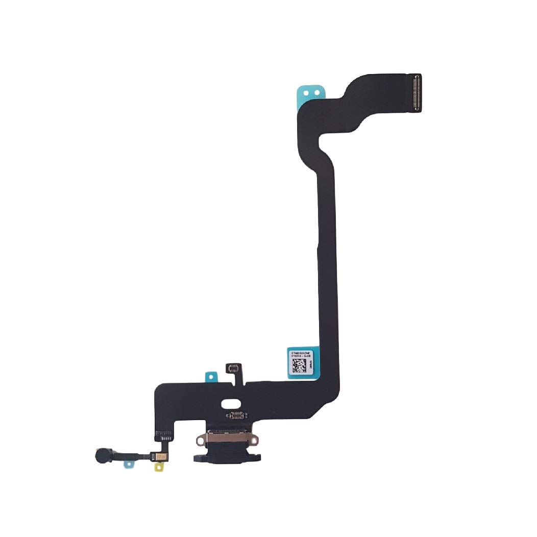DHLK® Charging Dock connector compatible with iPhone XS - Charging Port Flex Cable, Black (A1920, A2097, A2098, A2100)